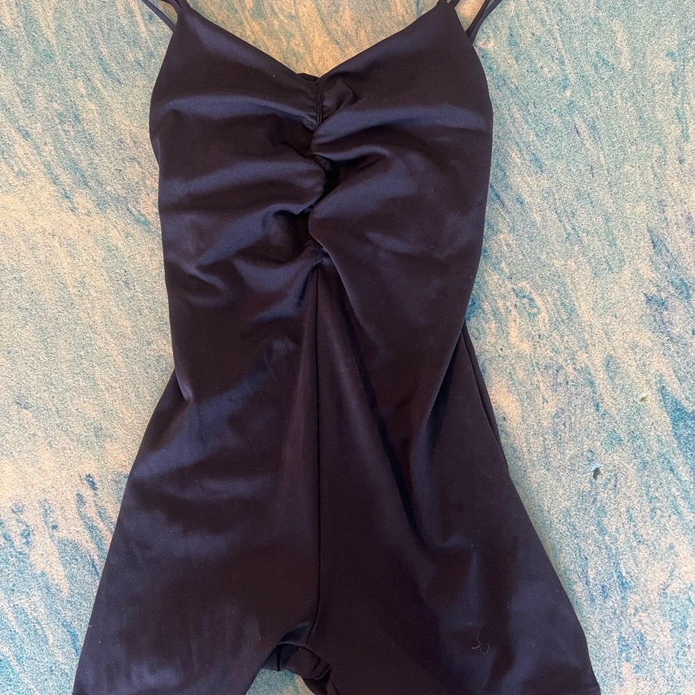 Victoria's Secret Black Satin Romper
